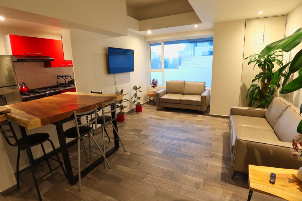 living room kitchen